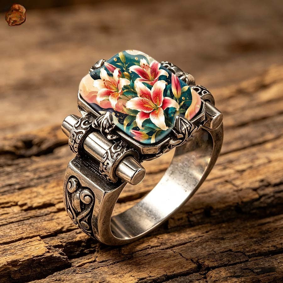 Lily Floral Ornate Ring