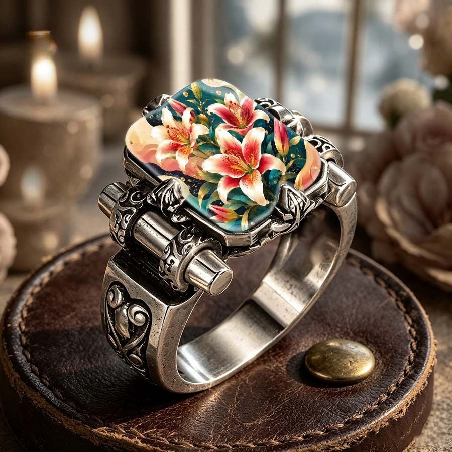 Lily Floral Ornate Ring