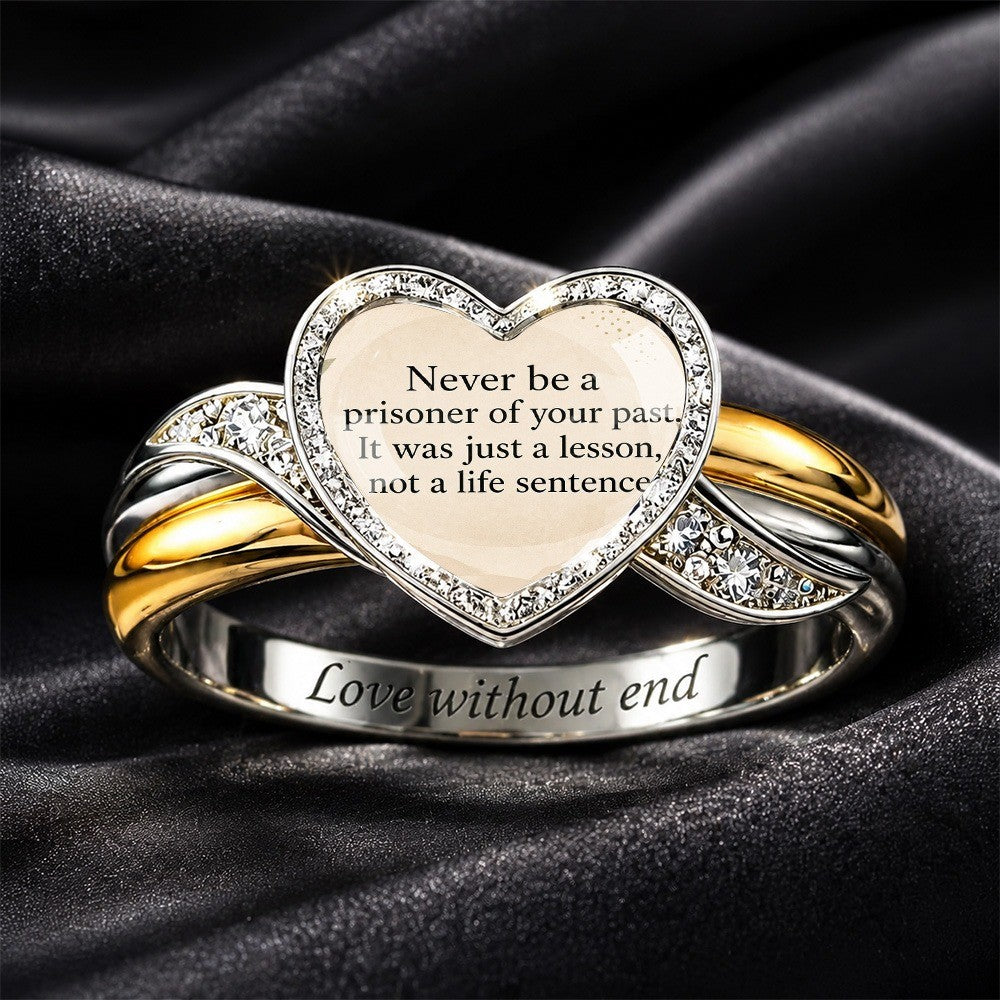 Inspirational Heart & Infinity Ring