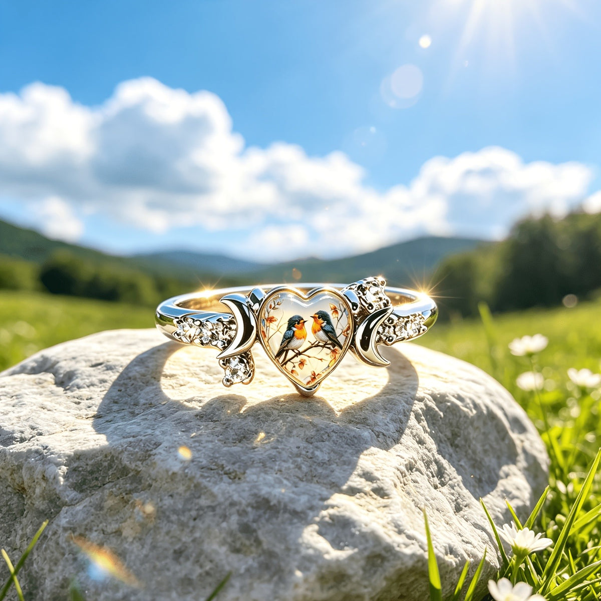 Robin Heart Ring