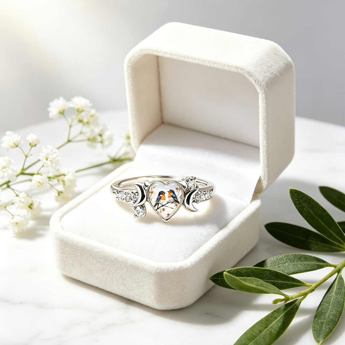 Robin Heart Ring