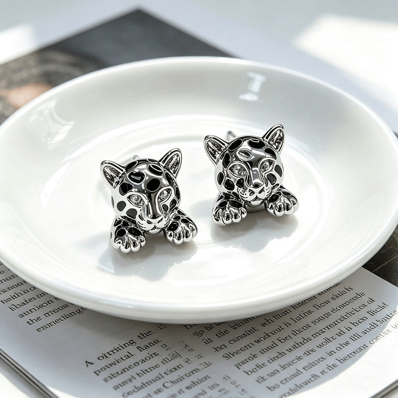 Leopard Head Stud Earrings