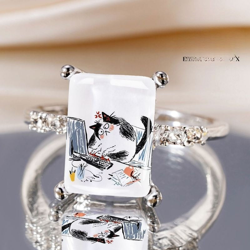 Funny Cat Office Ring