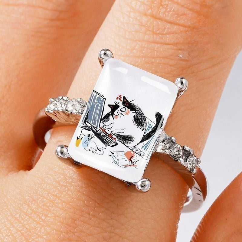 Funny Cat Office Ring