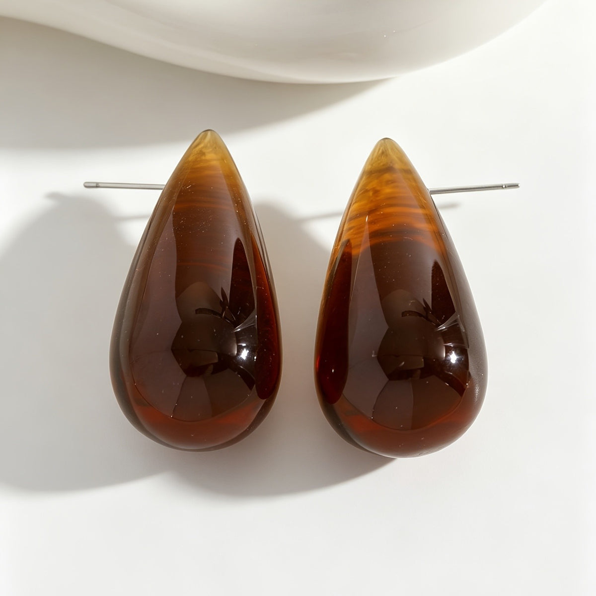 Translucent Resin Water Drop Earrings