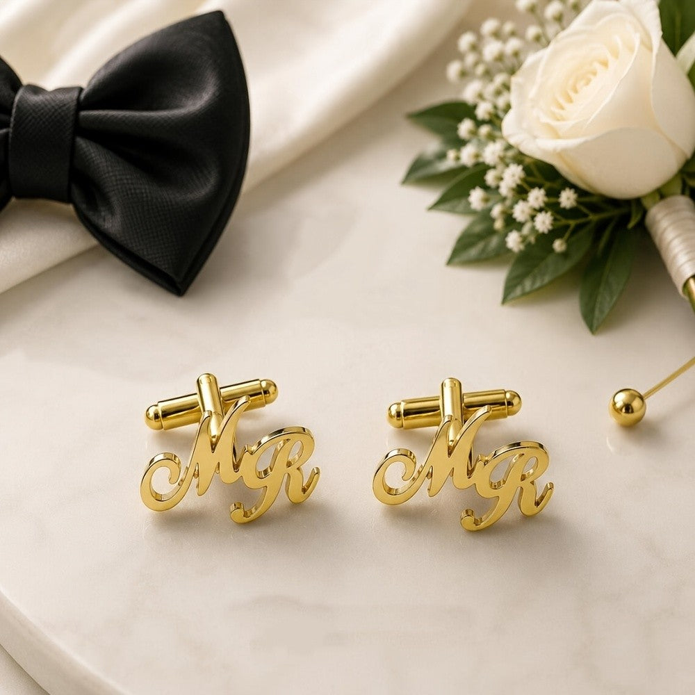 Cursive Initial Cufflinks