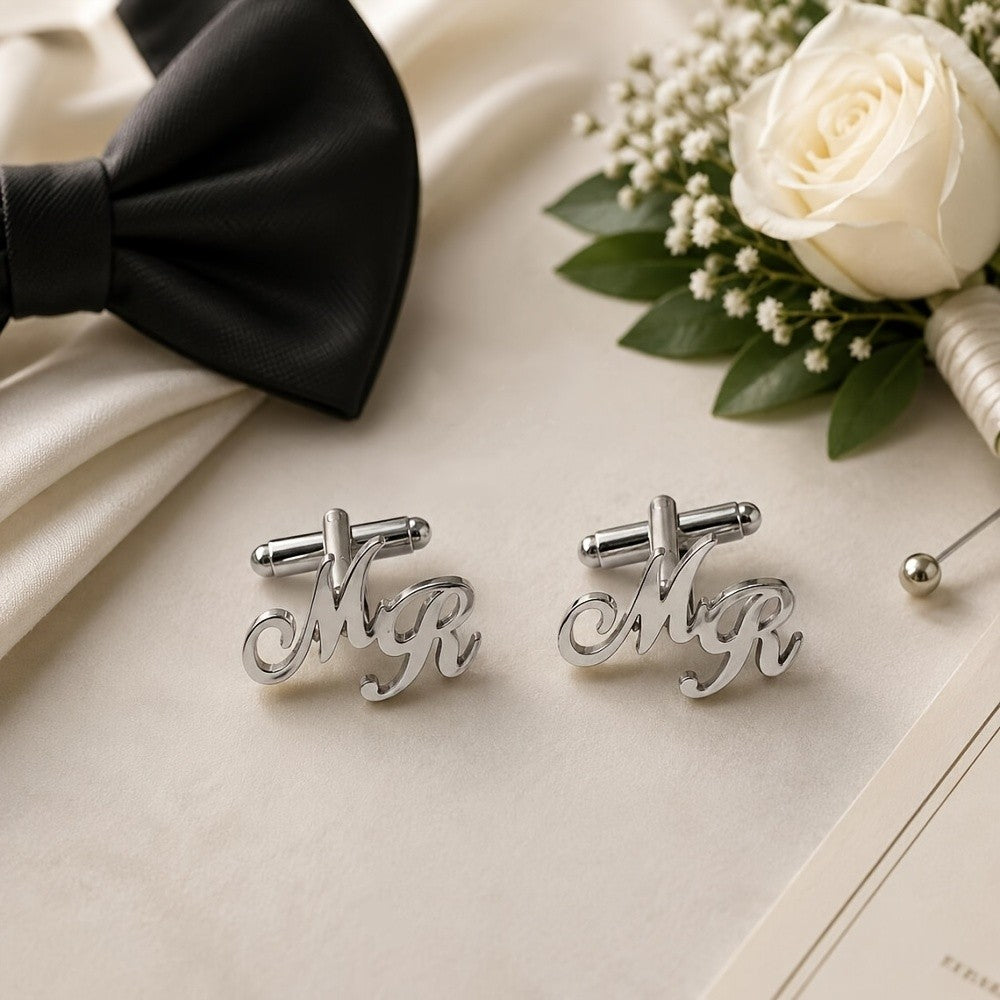 Cursive Initial Cufflinks