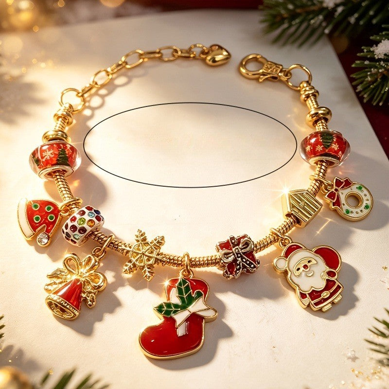 Holiday Charm Snake Bracelet