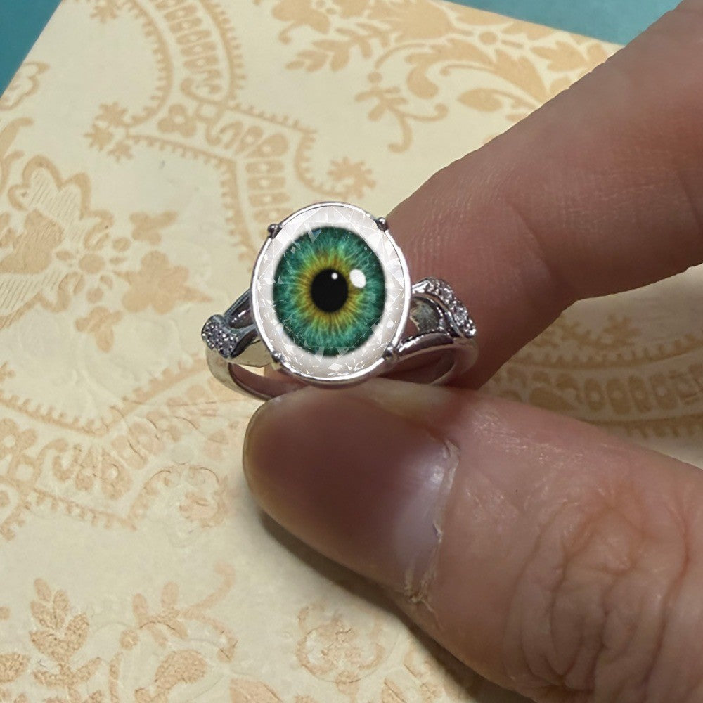Green & Yellow Eye Ring