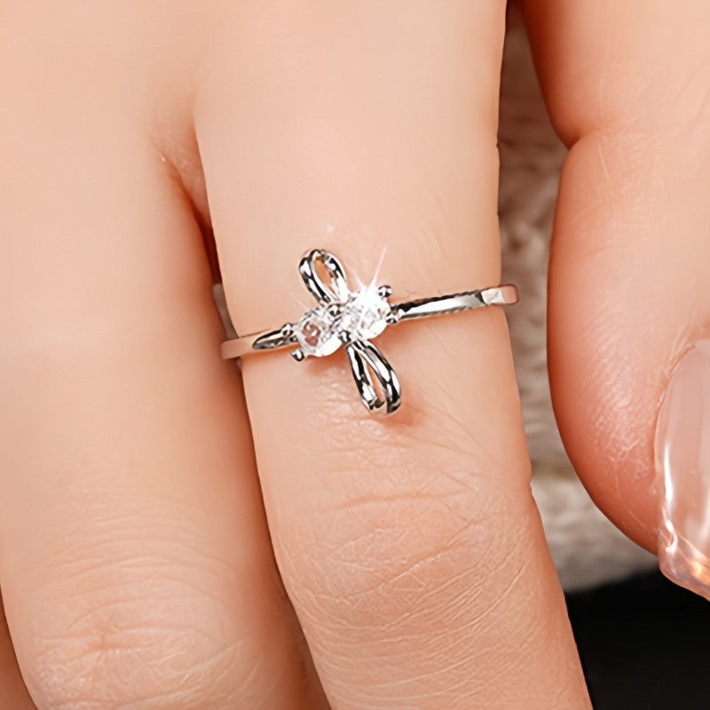 Bow Knot Zircon Ring