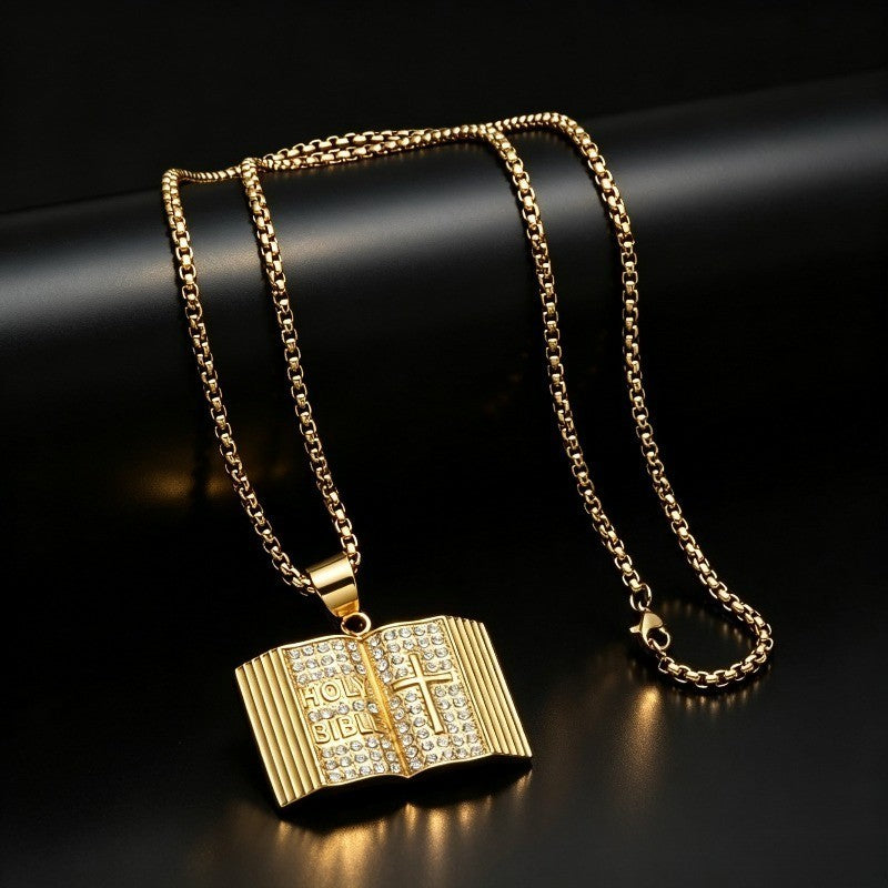 Holy Bible Cross Necklace