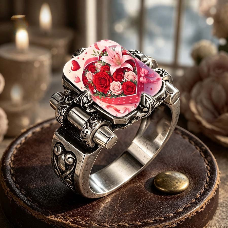Floral Bouquet Heart Ring