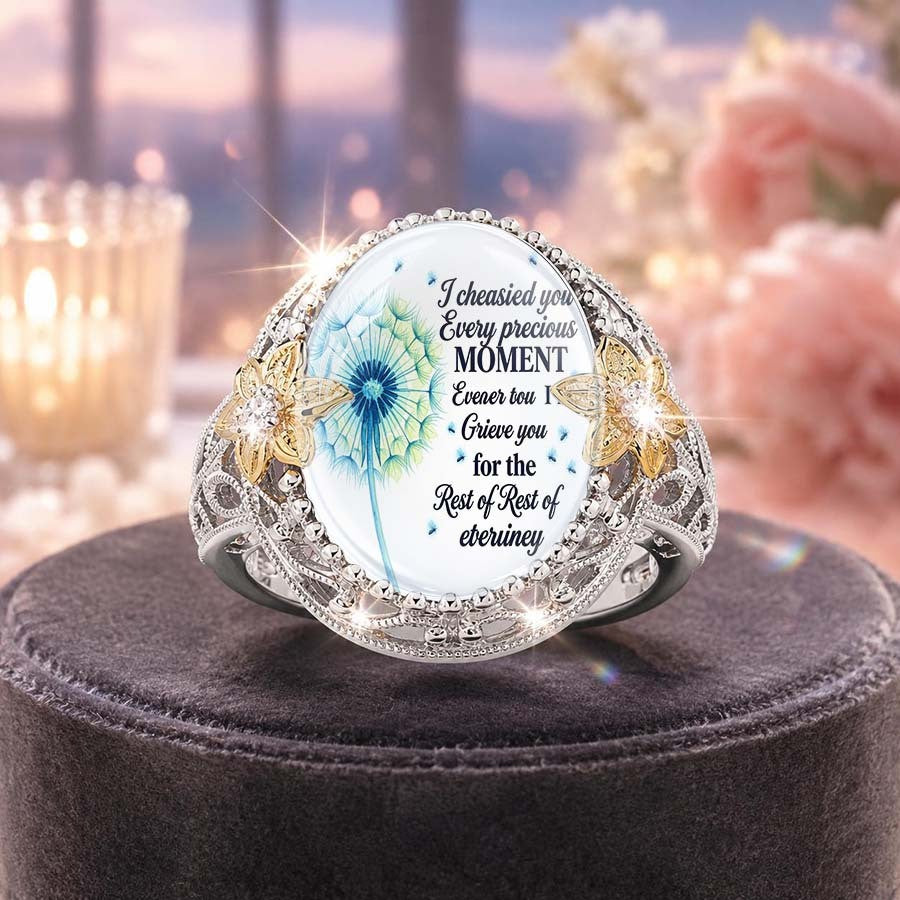 Dandelion Sentiment Statement Ring