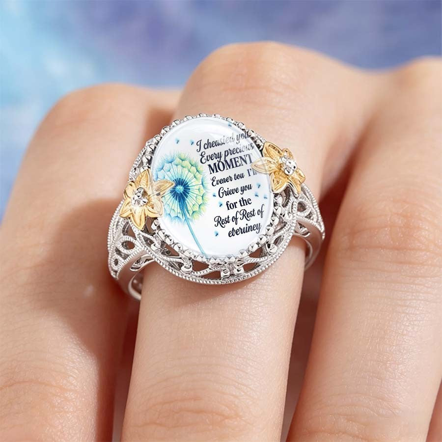 Dandelion Sentiment Statement Ring
