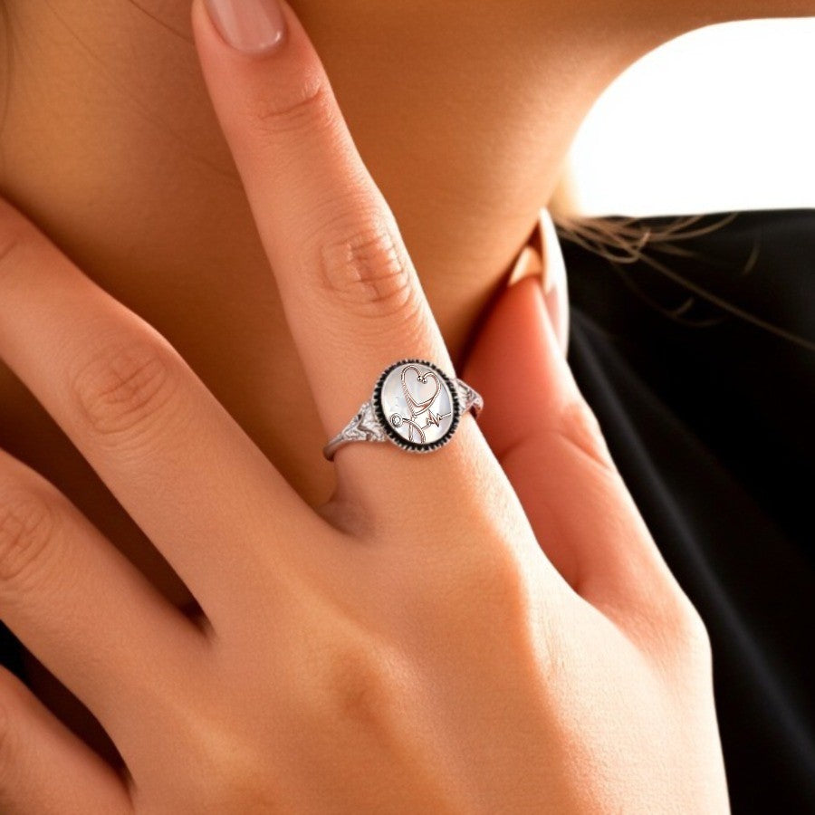 Stethoscope Heart Ring