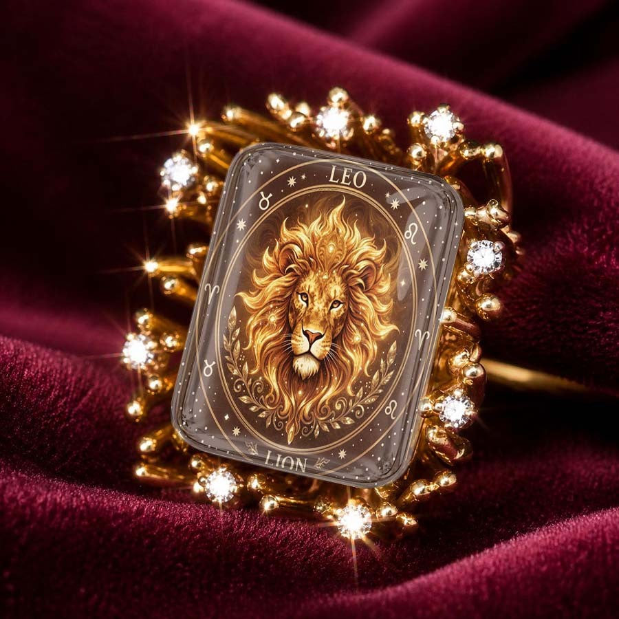 Leo Square Statement Ring