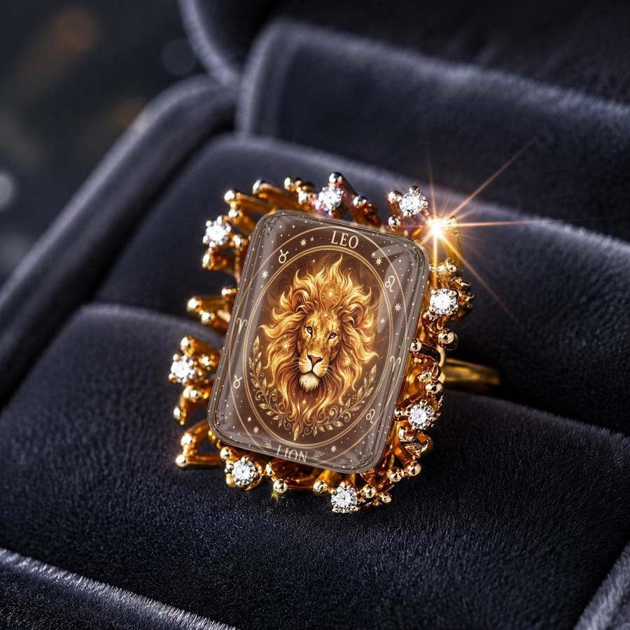 Leo Square Statement Ring