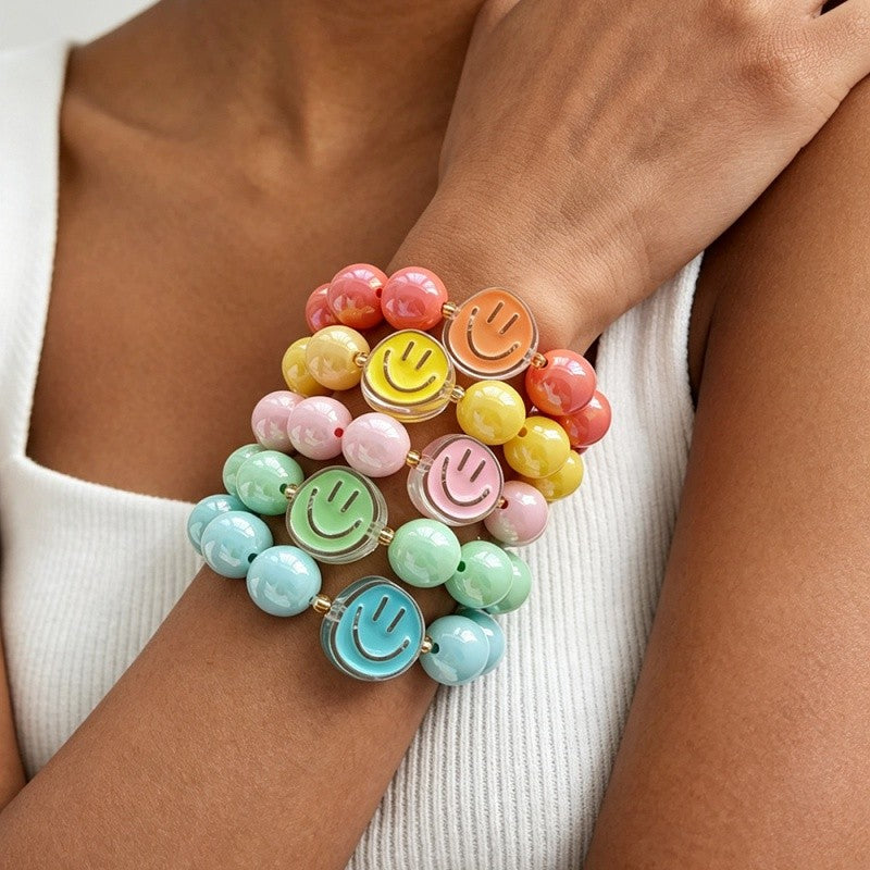 Colorful Smiley Face Bracelet