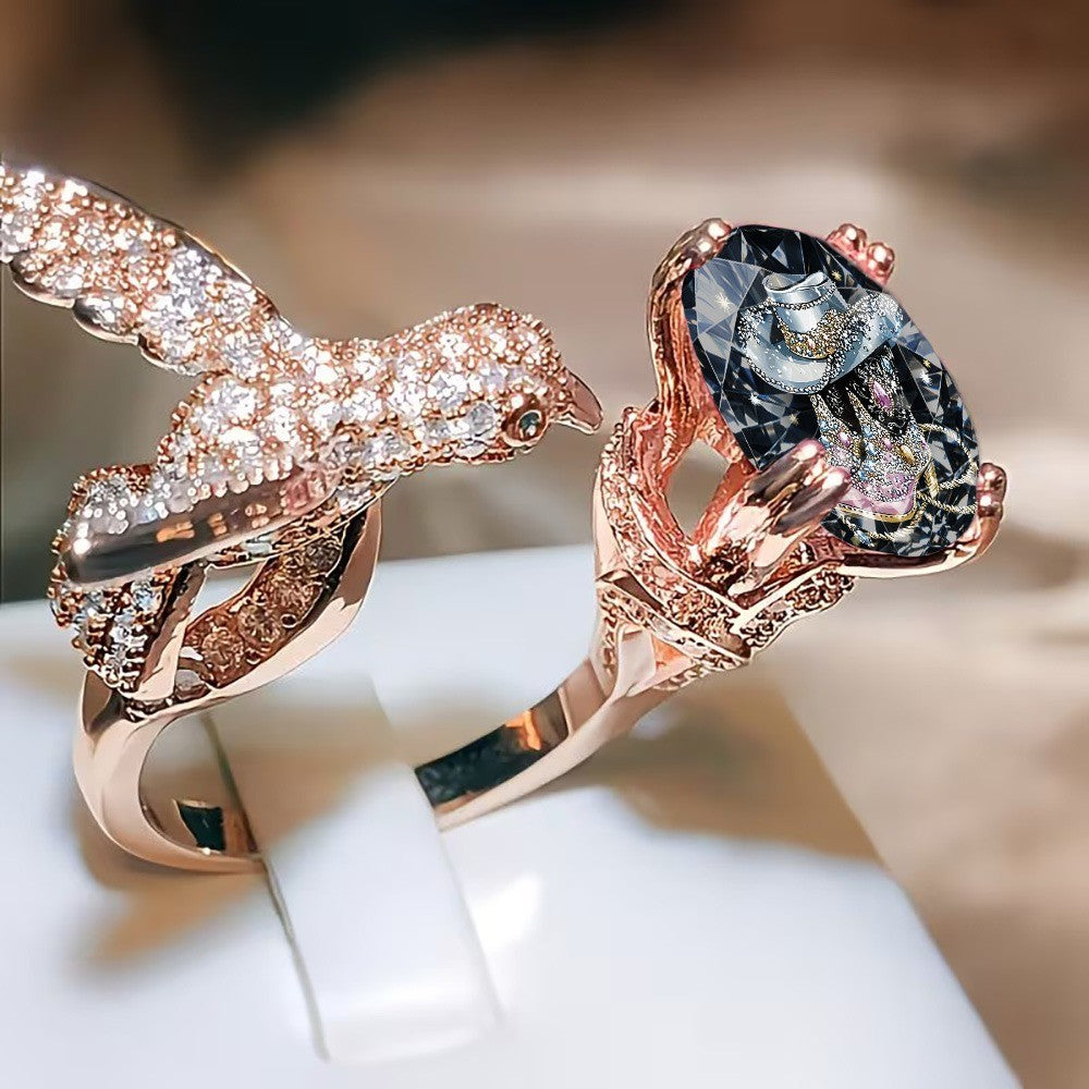 Cowboy Hat & Boots Crystal Ring