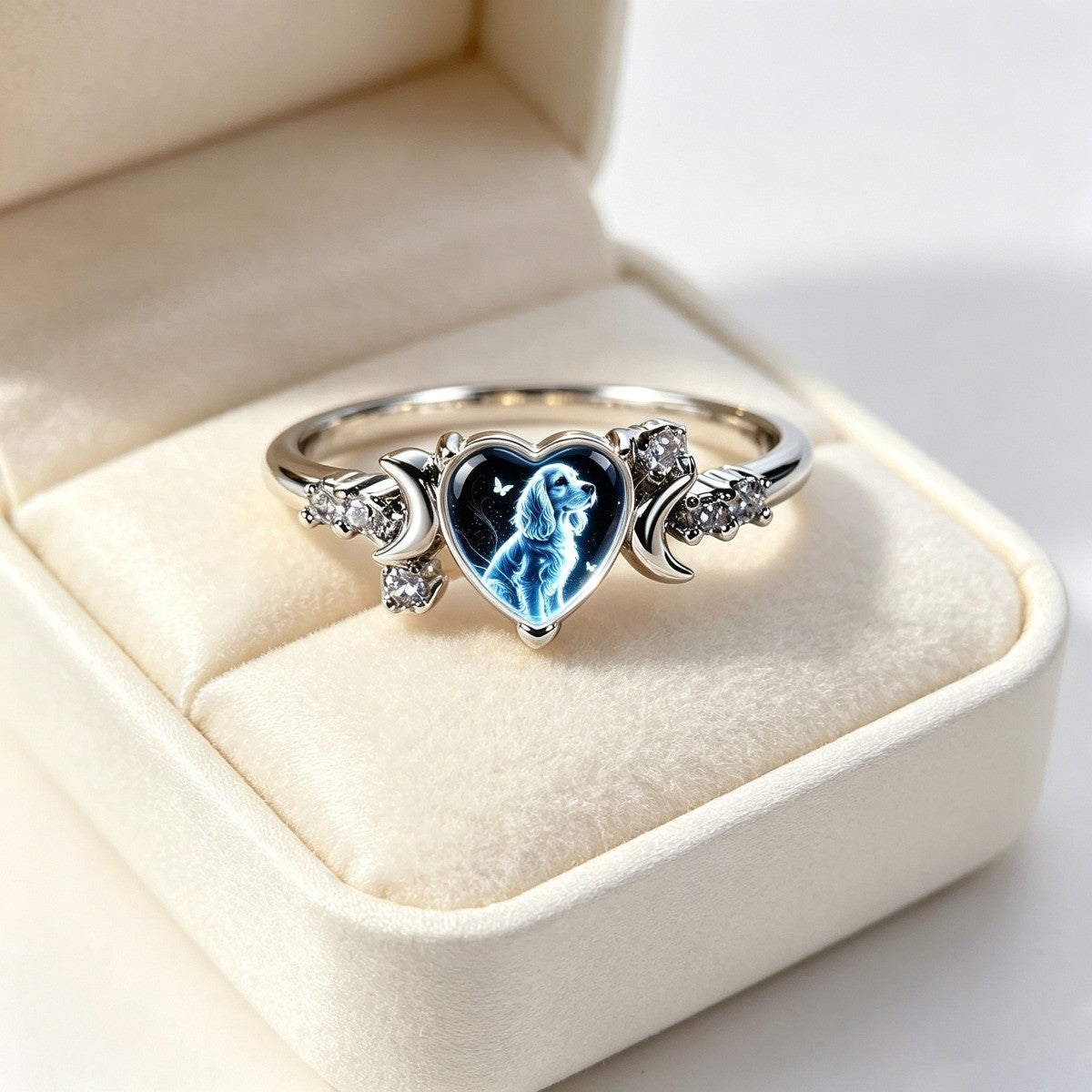 Glowing Dog Heart Ring