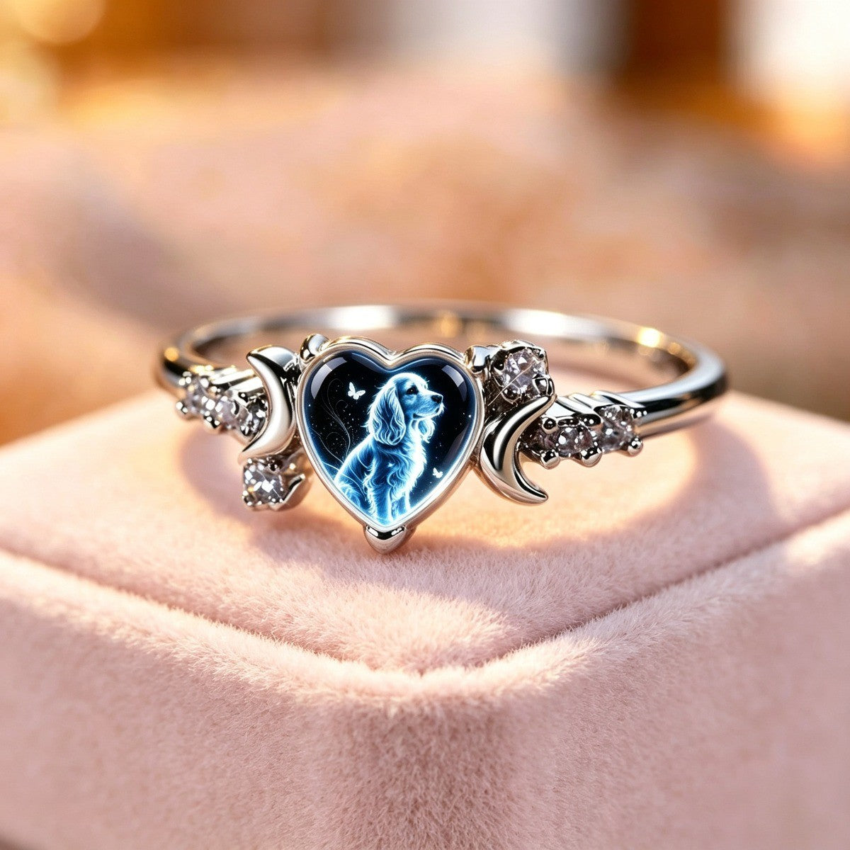 Glowing Dog Heart Ring