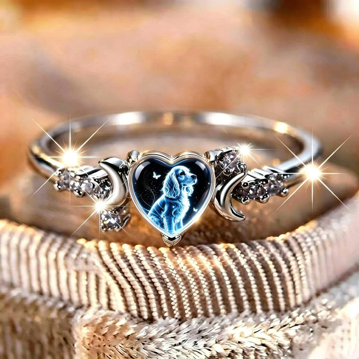Glowing Dog Heart Ring