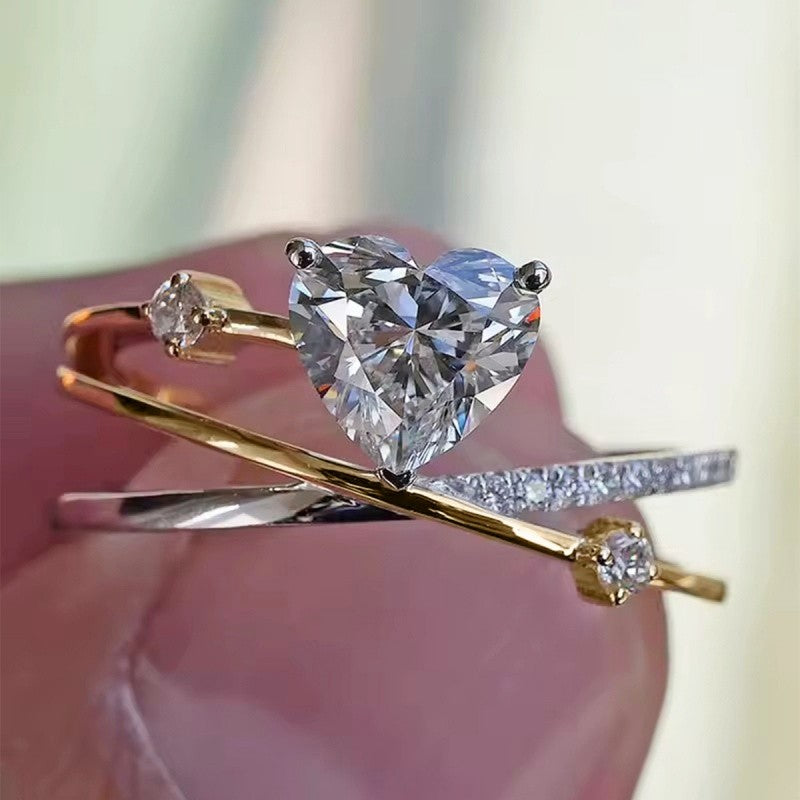 Heart Zircon Wrap Ring