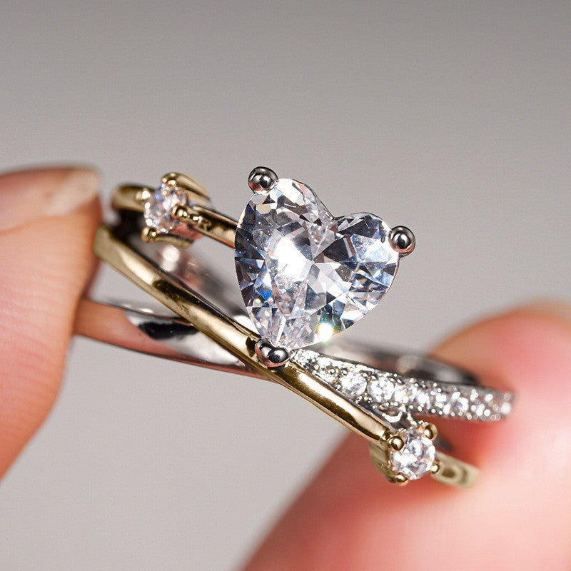 Heart Zircon Wrap Ring