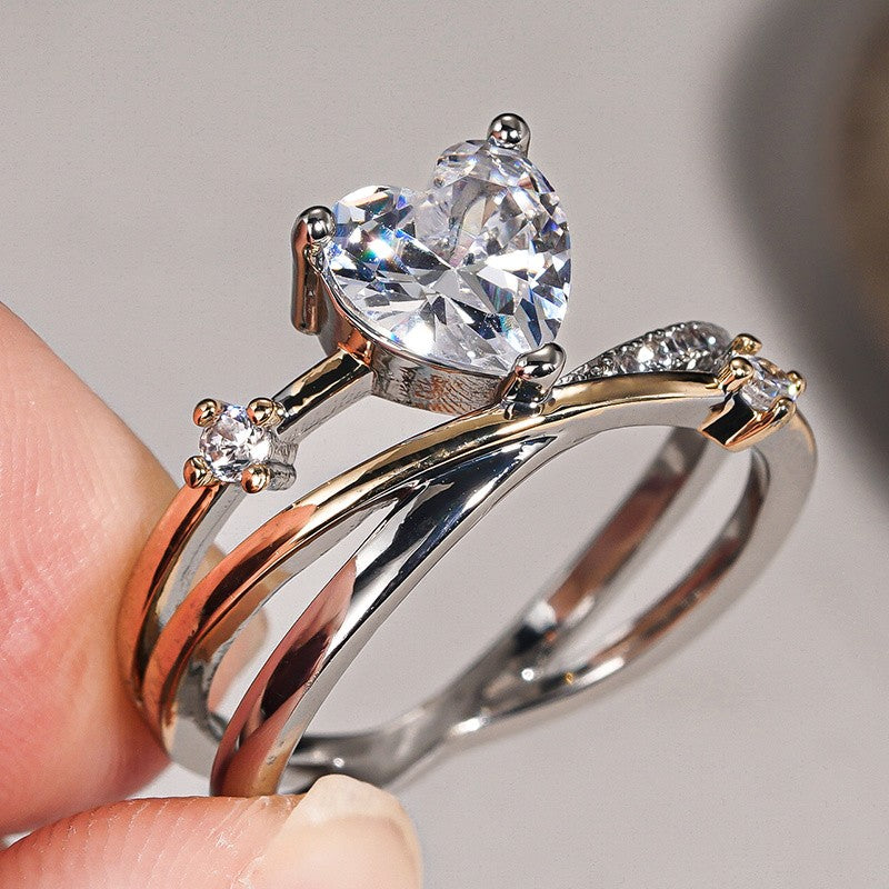 Heart Zircon Wrap Ring