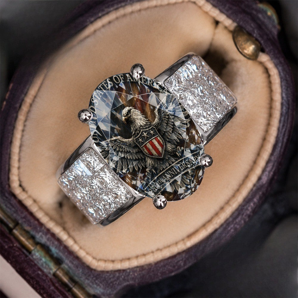 Eagle Shield Statement Ring