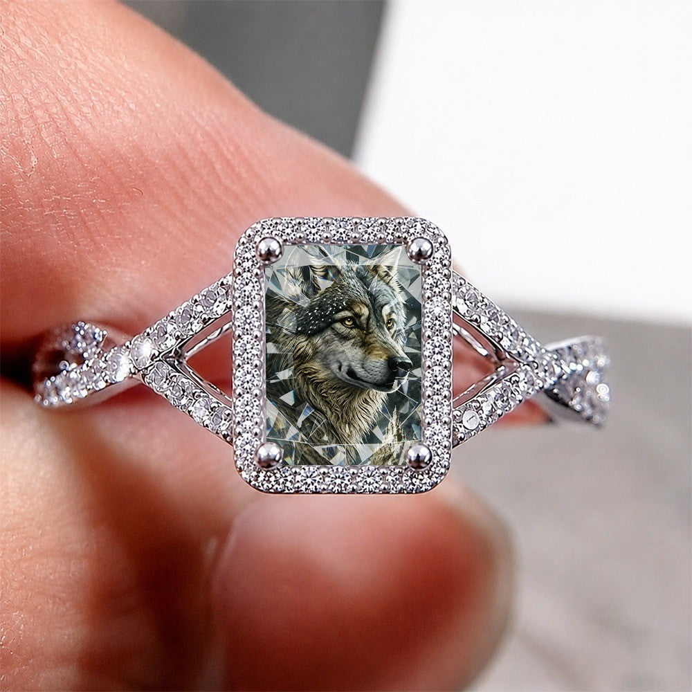 Wolf Square Statement Ring