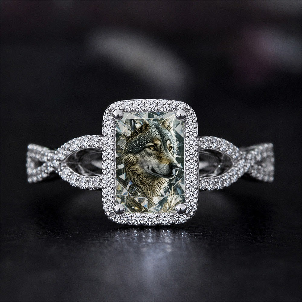 Wolf Square Statement Ring