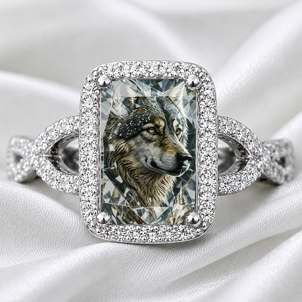 Wolf Square Statement Ring
