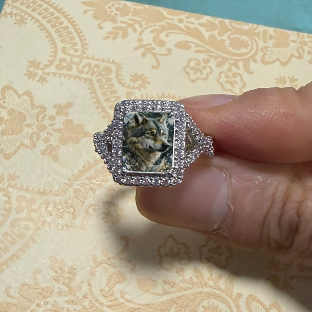Wolf Square Statement Ring