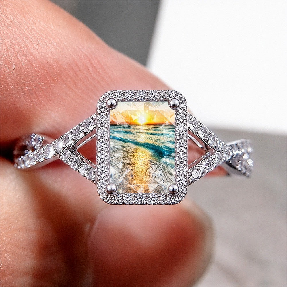 Ocean Horizon Square Ring