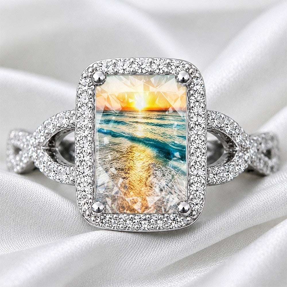 Ocean Horizon Square Ring