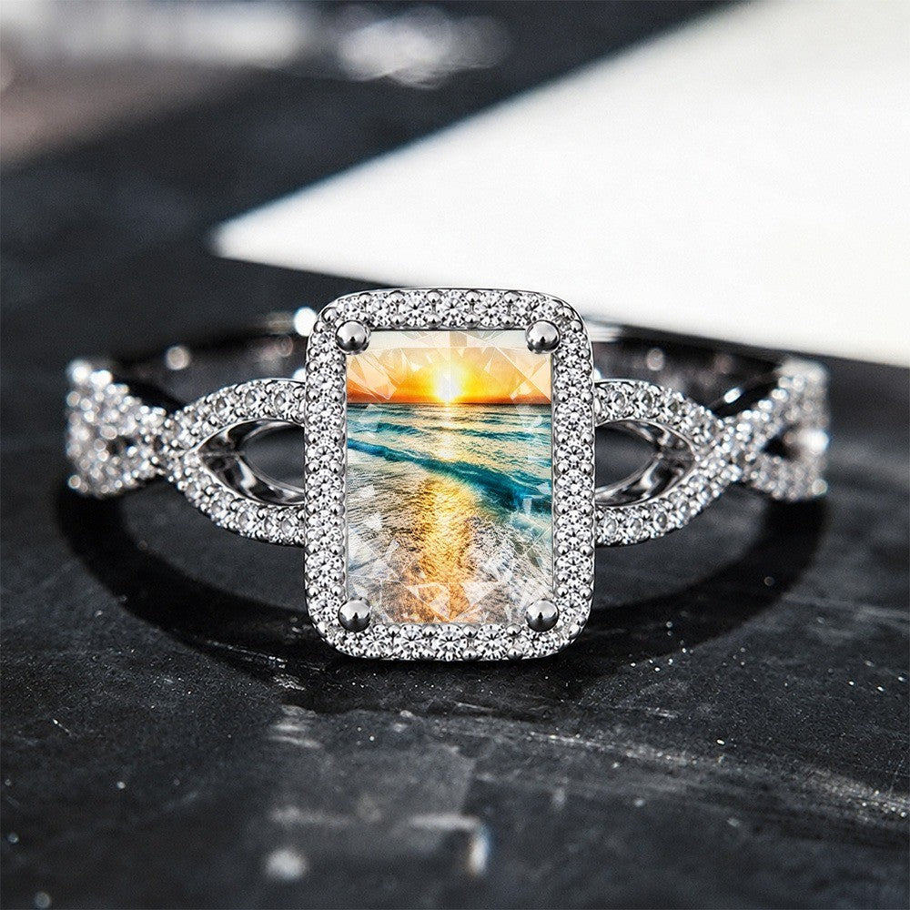 Ocean Horizon Square Ring