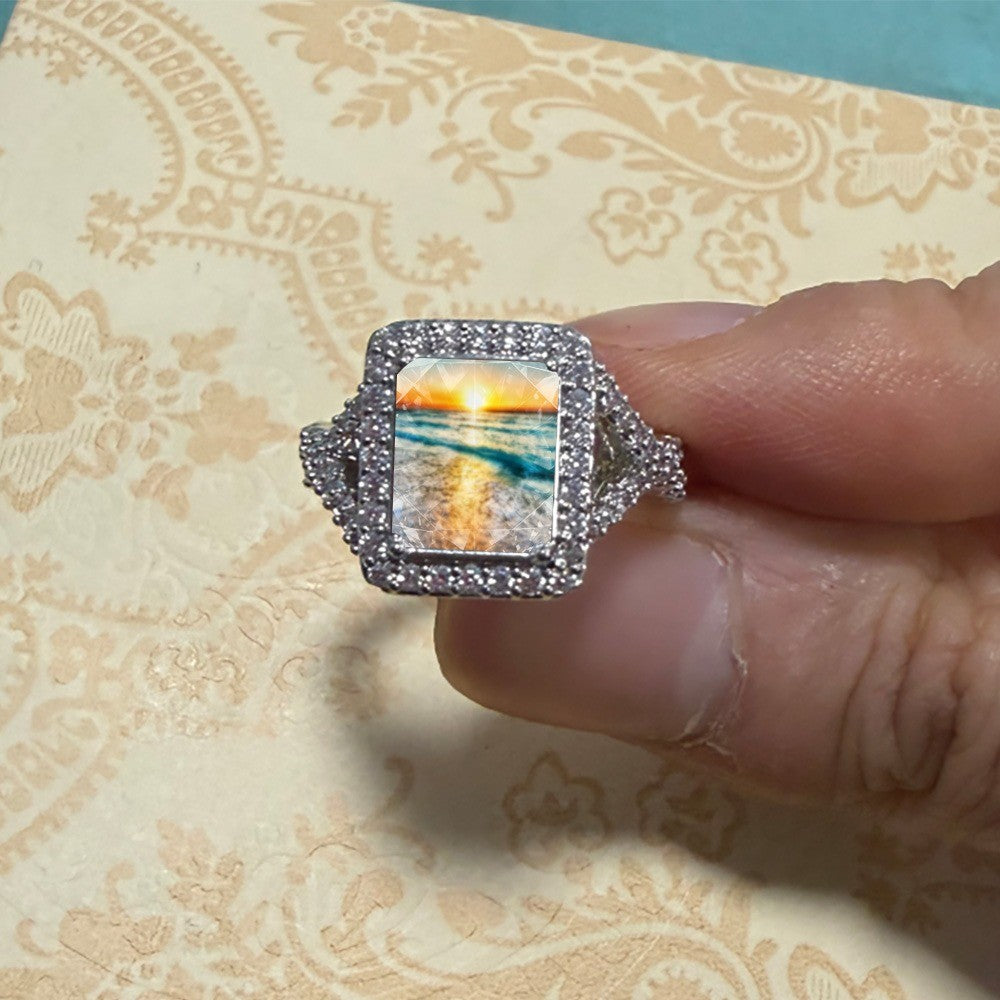 Ocean Horizon Square Ring
