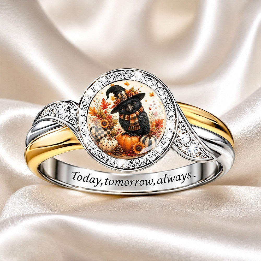 Autumn Owl Statement Ring