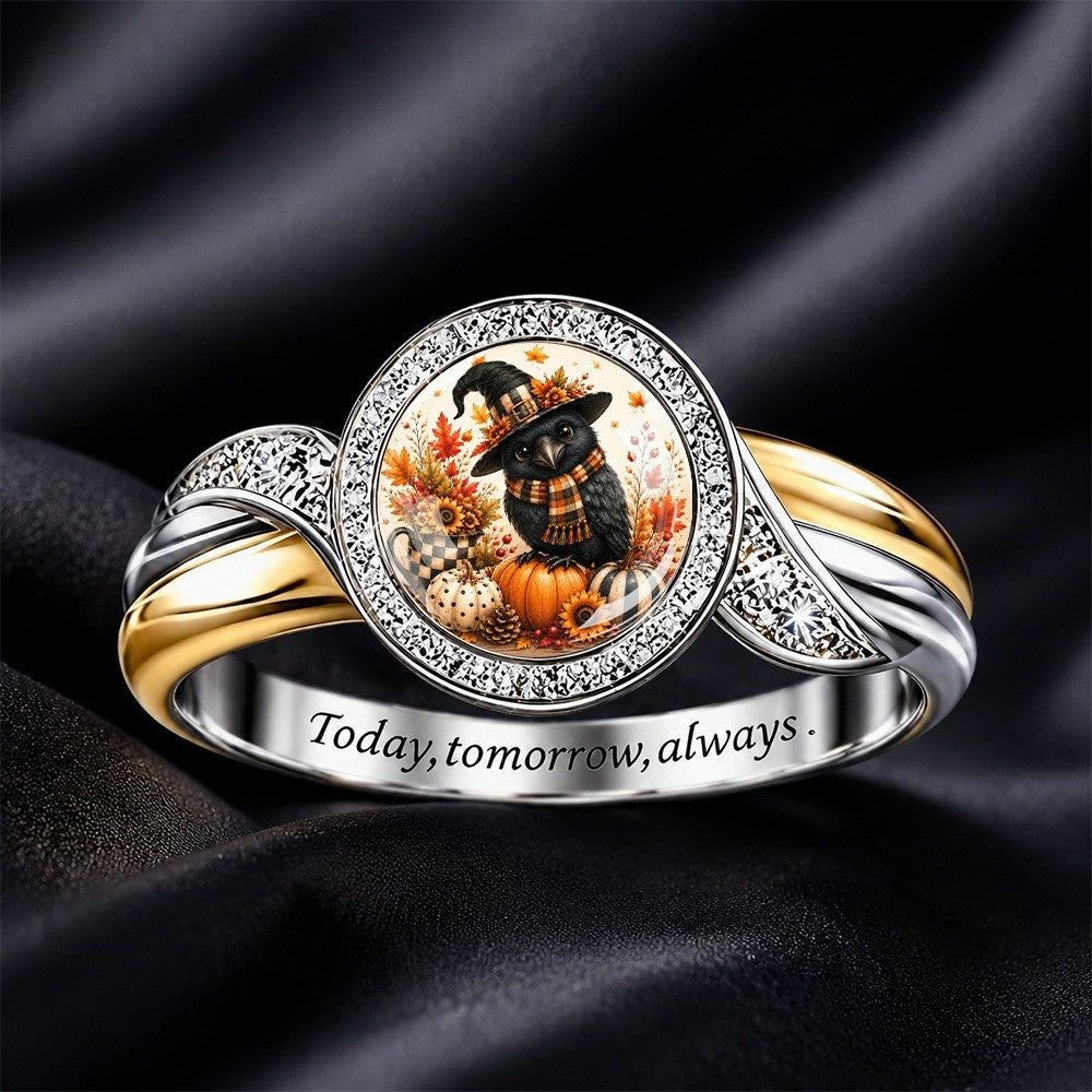 Autumn Owl Statement Ring