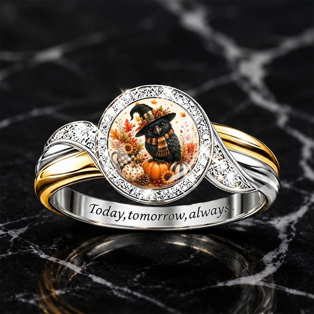 Autumn Owl Statement Ring