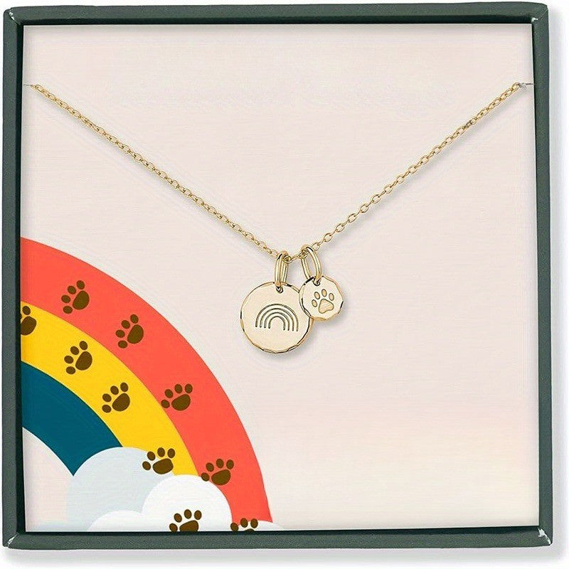 Rainbow Bridge Pet Memorial Necklace