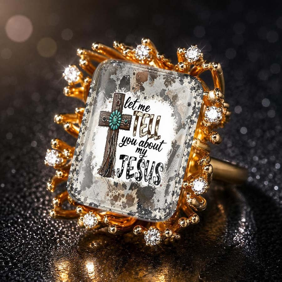 Tell Me About Jesus Square Ring