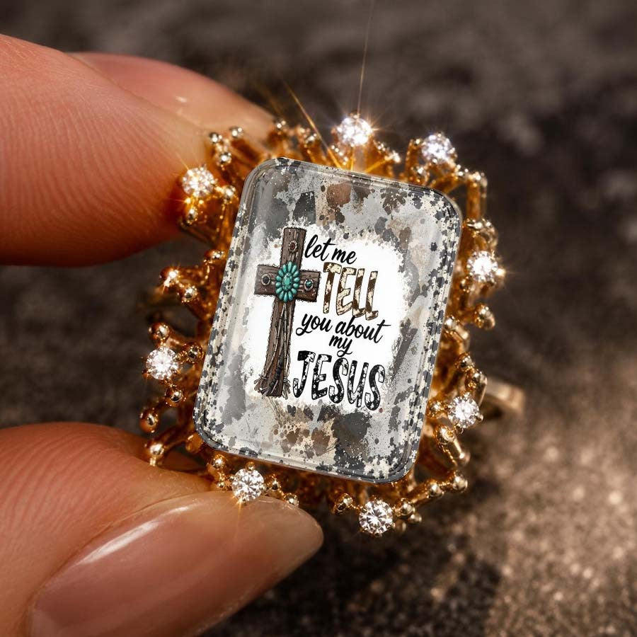 Tell Me About Jesus Square Ring