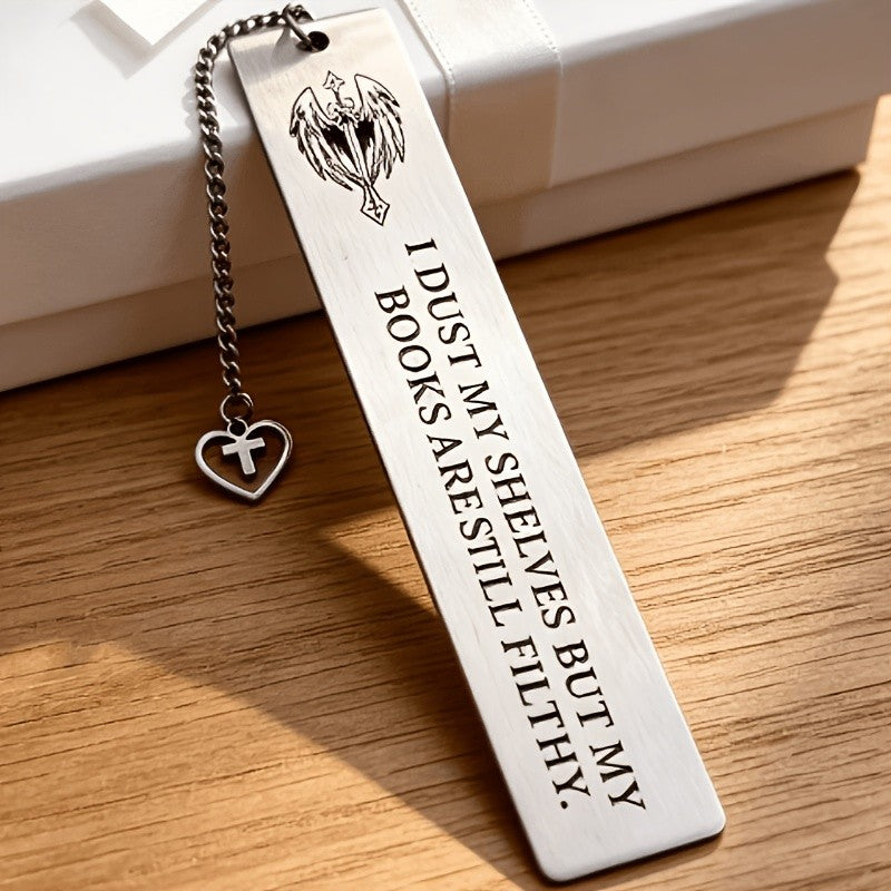 Winged Sword Engraved Bookmark