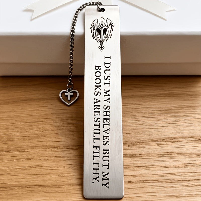 Winged Sword Engraved Bookmark