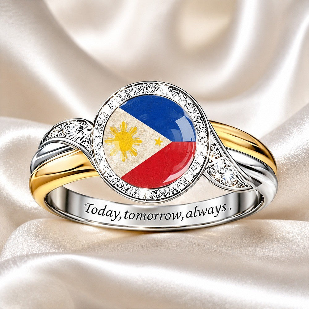 Flag Dome Statement Ring