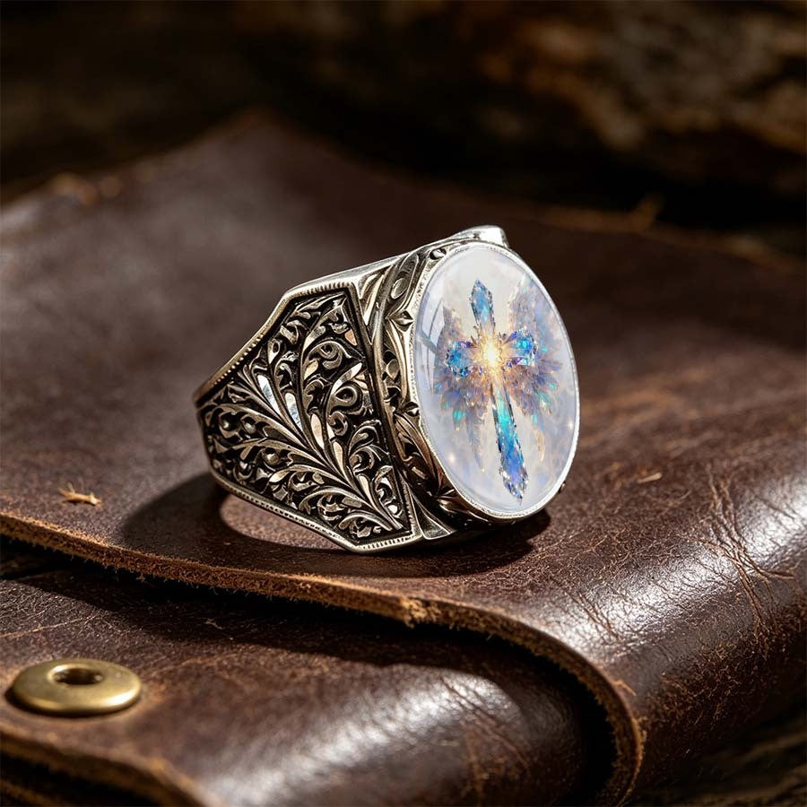 Filigree Cross Statement Ring