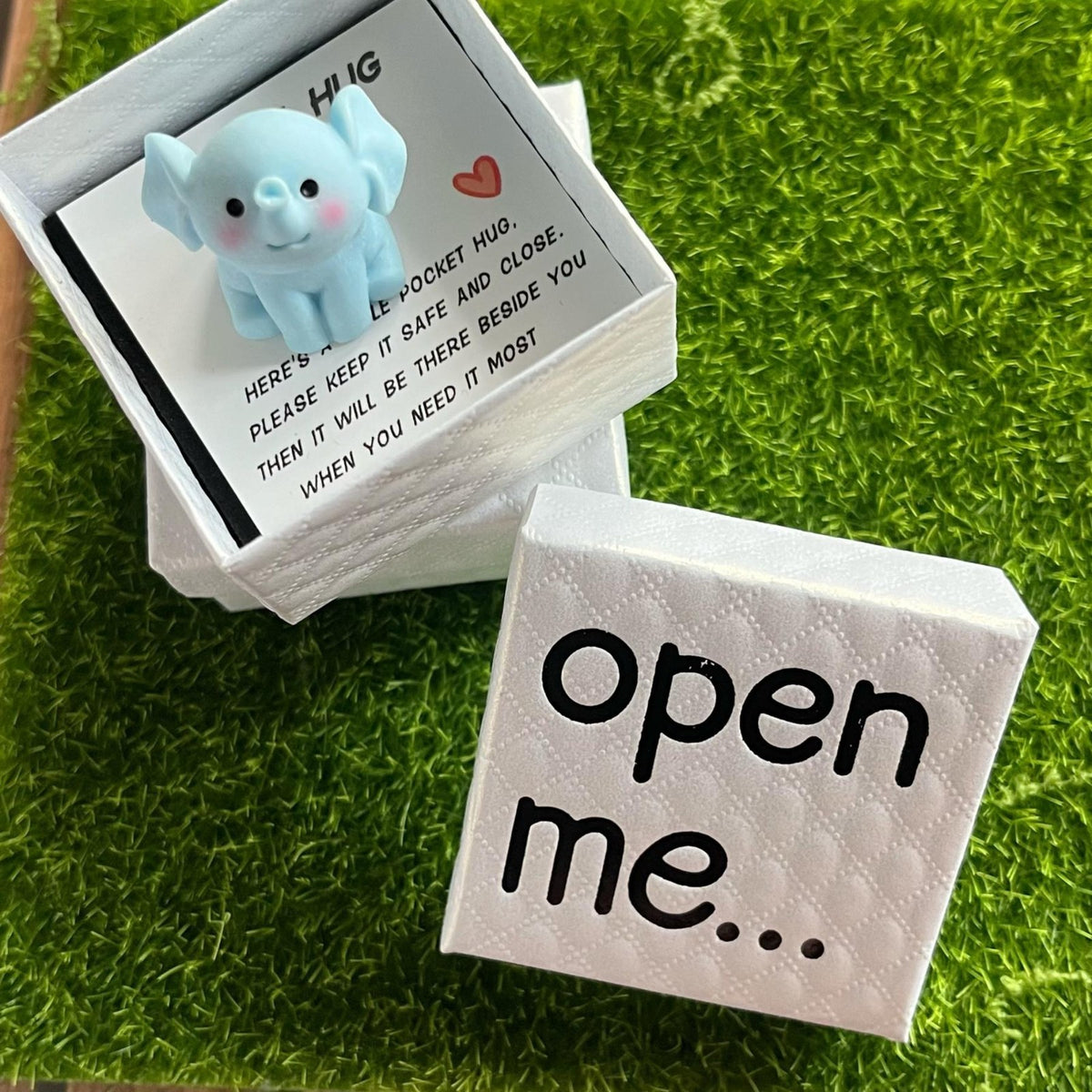 Blue Elephant Pocket Hug Box
