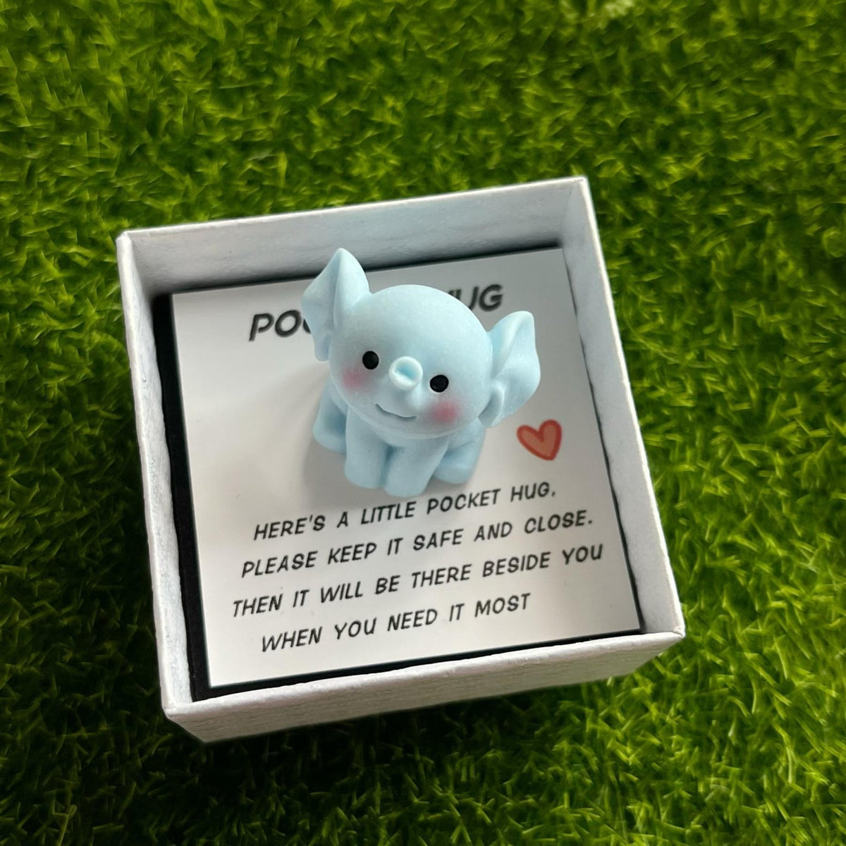 Blue Elephant Pocket Hug Box